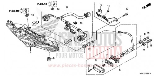 FEUX COMBINES ARRIERE (2) VFR1200FDF de 2015